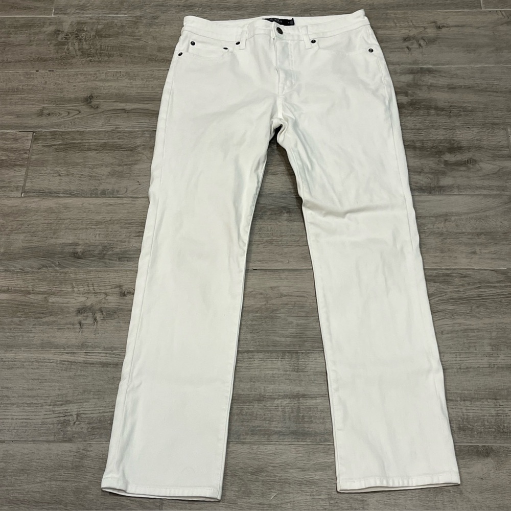 Lauren Ralph Lauren BLACK LABEL Women's Jeans White Denim Size 6 Straight Leg